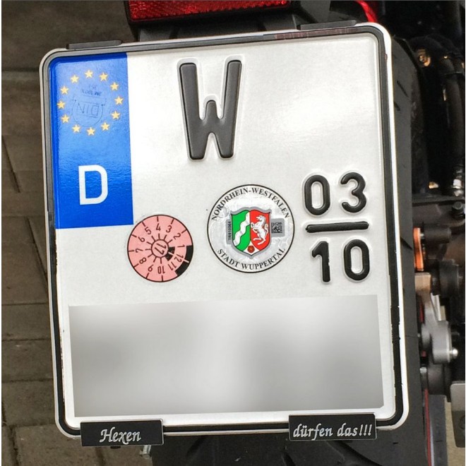 AluFixx Bike AT Kennzeichenhalter für Österreich schwarz matt